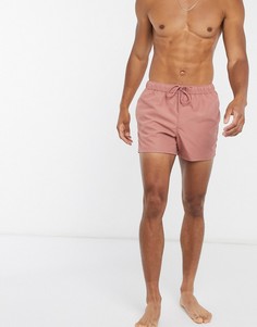 Красные короткие шорты для плавания ASOS DESIGN-Красный