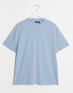 Синяя свободная футболка из органического хлопка ASOS DESIGN-Синий