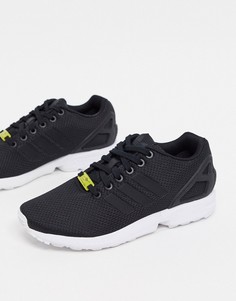 Черно-белые кроссовки adidas Originals ZX Flux-Черный