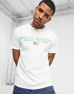 Белая футболка классического кроя Polo Ralph Lauren-Белый