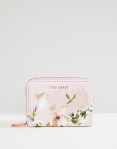 Кошелек на молнии с цветочным принтом Ted Baker-Розовый