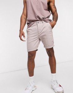 Розовые супероблегающие шорты чиносы ASOS DESIGN-Розовый