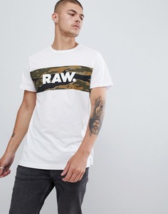 Футболка с логотипом Raw на камуфляжном фоне G-Star Tairi-Белый