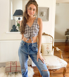 Узкие джинсы в винтажном стиле ASOS DESIGN Hourglass Petite Farleigh-Синий