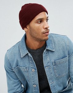 Бордовая рыбацкая шапка‑бини ASOS-Красный