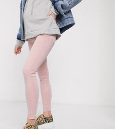 Розовые джинсы скинни с завышенной талией и эластичной вставкой ASOS DESIGN Maternity Ridley-Красный