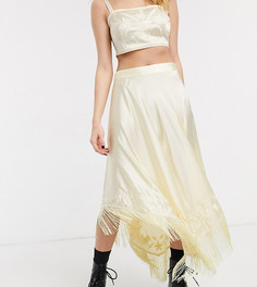 Бледно-желтая юбка от комплекта Reclaimed Vintage inspired-Белый
