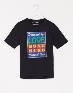 Футболка с принтом Love Moschino-Черный