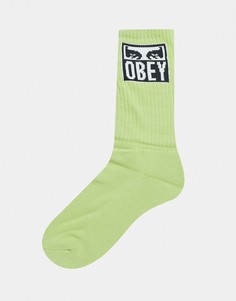 Зеленые носки с логотипом Obey-Зеленый