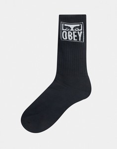 Черные носки с логотипом Obey-Черный