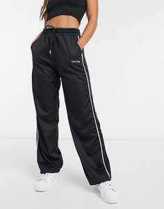Черные спортивные брюки прямого кроя ASOS DESIGN-Черный