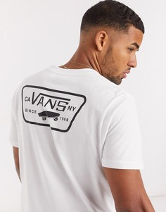 Белая футболка с принтом на спине Vans-Белый