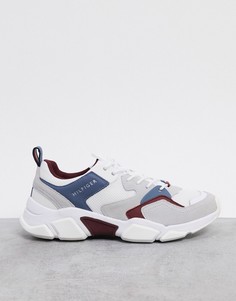 Серые кроссовки на массивной подошве с логотипом сбоку Tommy Hilfiger-Серый