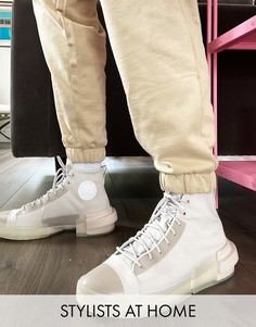 Светло-бежевые высокие кеды Converse All Star-Бежевый
