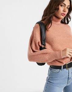 Бледно-розовый джемпер с фактурными швами ASOS DESIGN