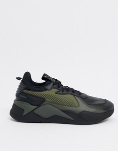Черно-зеленые кроссовки Puma RS-X Winterized-Черный