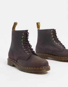 Коричневые ботинки с 8 парами люверсов Dr Martens 1460-Коричневый