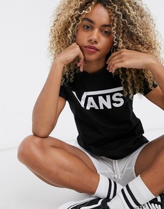 Черная футболка с круглым вырезом Vans-Черный