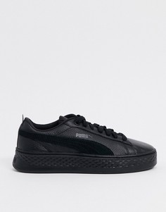 Черные кроссовки на платформе Puma Smash-Черный