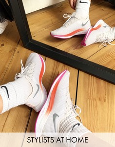 Бело-розовые кроссовки Nike Running Pegasus Turbo-Белый