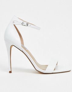Белые легкие кожаные босоножки Steve Madden-Белый