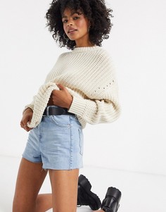 Выбеленные джинсовые шорты Topshop-Синий