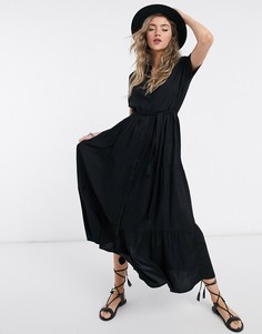 Черное платье макси Vero Moda-Черный