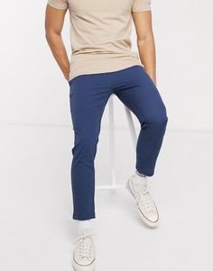 Синие брюки до щиколотки из сирсакера Only & Sons-Синий