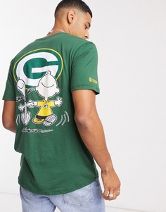 Зеленая футболка с принтом New Era NFL x Peanuts-Зеленый