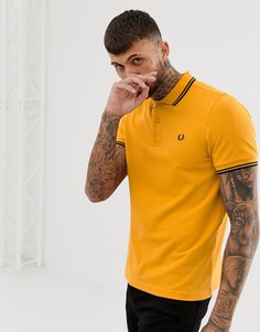 Поло желтого цвета с контрастной отделкой Fred Perry-Желтый