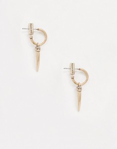 Серьги-кольца с подвесками AllSaints-Золотой