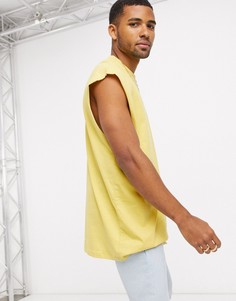 Желтая обтягивающая майка из органического хлопка ASOS DESIGN-Желтый
