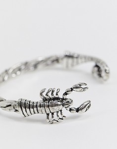 Серебристый браслет со скорпионом ASOS DESIGN-Серебряный