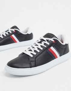 Черные кеды на шнуровке Tommy Hilfiger-Черный