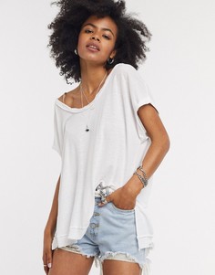 Белая футболка Free People Under The Sun-Белый