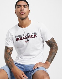 Белая футболка с логотипом Hollister-Белый