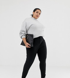 Брюки скинни с завышенной талией ASOS DESIGN Curve-Черный