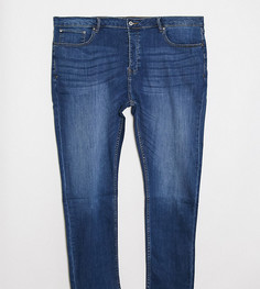 Синие супероблегающие джинсы Topman Big & Tall-Синий