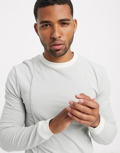 Серый обтягивающий лонгслив ASOS DESIGN-Мульти