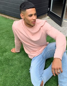 Розовый лонгслив ASOS DESIGN