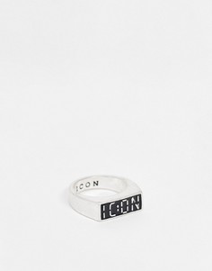 Серебристое кольцо с логотипом Icon Brand-Серебряный