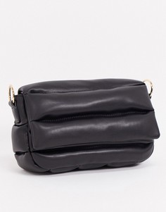 Черная стеганая сумка на плечо ASOS DESIGN-Черный