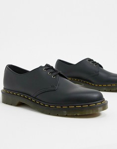 Черные туфли из веган-кожи с 3 парами люверсов Dr Martens 1461-Черный