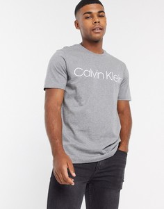 Серая футболка с логотипом Calvin Klein-Серый