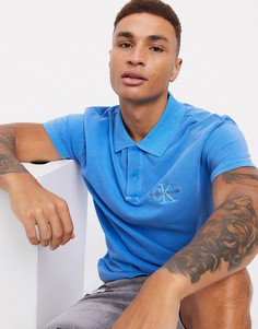 Футболка-поло с монограммой Calvin Klein Jeans-Синий