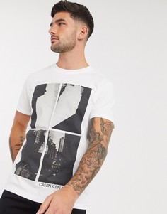 Футболка с принтом Нью-Йорка Calvin Klein Jeans-Белый