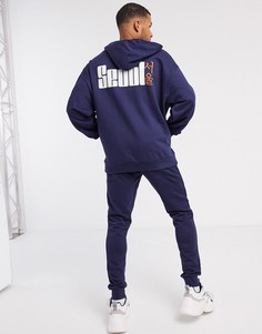 Спортивный костюм в стиле oversized из свитшота и джоггеров ASOS DESIGN​​​​​​​-Темно-синий