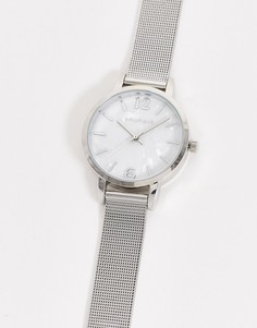 Серебристые часы с сетчатым ремешком Bellfield-Серебряный