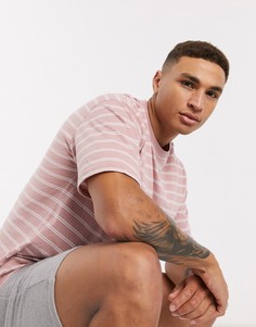 Полосатая футболка в стиле oversized розового цвета New Look-Розовый