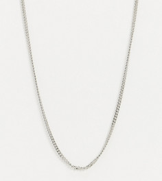 Серебристая тонкая цепочка с крупными звеньями 3 мм ASOS DESIGN Curve-Серебряный